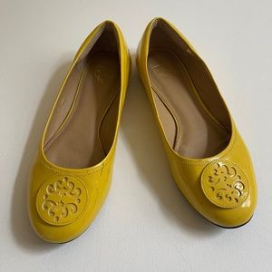 Yellow Ballet Slippers Size 8